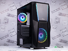 Корпус nJoy Fort / 1x 120mm и 140mm  ARGB вентиляторы / Каленое стекло / ATX / CSMD-E000UFO-BL01B