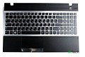 Клавиатура для ноутбука Samsung 300V5A TopCase черная с серебряной рамкой ORG p/n: 9Z.N5QSN - фото