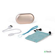 Карманная электрическая грелка в алюминиевом корпусе с функцией PowerBank 5200mAh Цвет золотистый