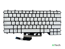 Клавиатура для ноутбука Dell Alienware M15 R2 R3 M15-7397 Белая p/n: 094DNY NSK-QBBC PK132KH1B22