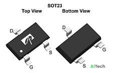 Микросхема AOSS32334C N-Channel MOSFET 30V 6.2A SOT23