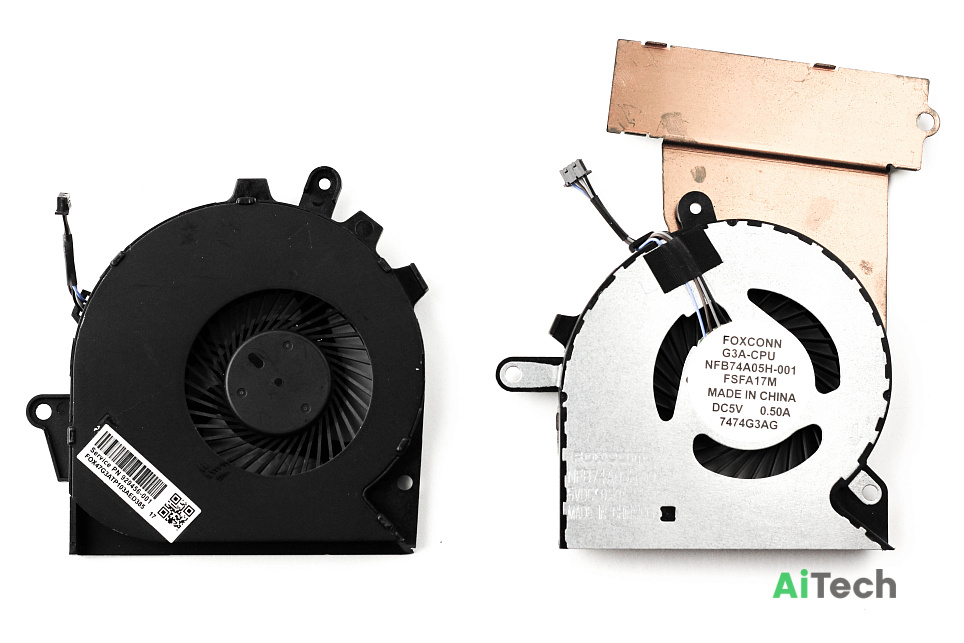 Вентилятор/Кулер для ноутбука HP 15-ce 17-an CPU+GPU ORG p/n: NFB76A05H-001, NFB74A05H-001
