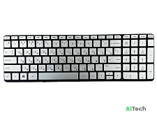 Клавиатура для HP 15-v 15-p 17-f серебро с подсветкой  p/n: V140646BS1 765806-251 AEY14U0001052100IE