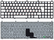 Клавиатура для ноутбука DNS Clevo W765K C4500 Белая без рамки p/n: MP-08J46SU-430